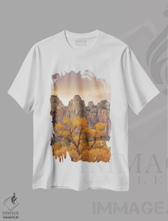 تیشرت سفید طرح دار نگهبانی بر زایان، مدیوم اثر داستین لِفور | فروشگاه ایماژ