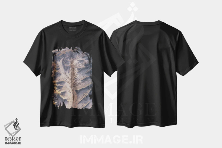 تیشرت مشکی طرح دار کم خونی، عکاسی هوایی اثر داستین لِفور | immage.ir