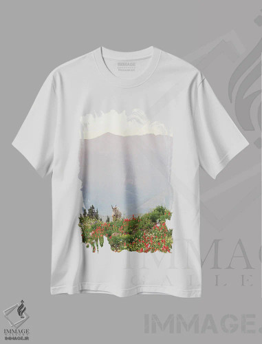 تیشرت سفید طرح دار نگهبان تیمپا نوگوس، مدیوم اثر داستین لِفور | فروشگاه ایماژ