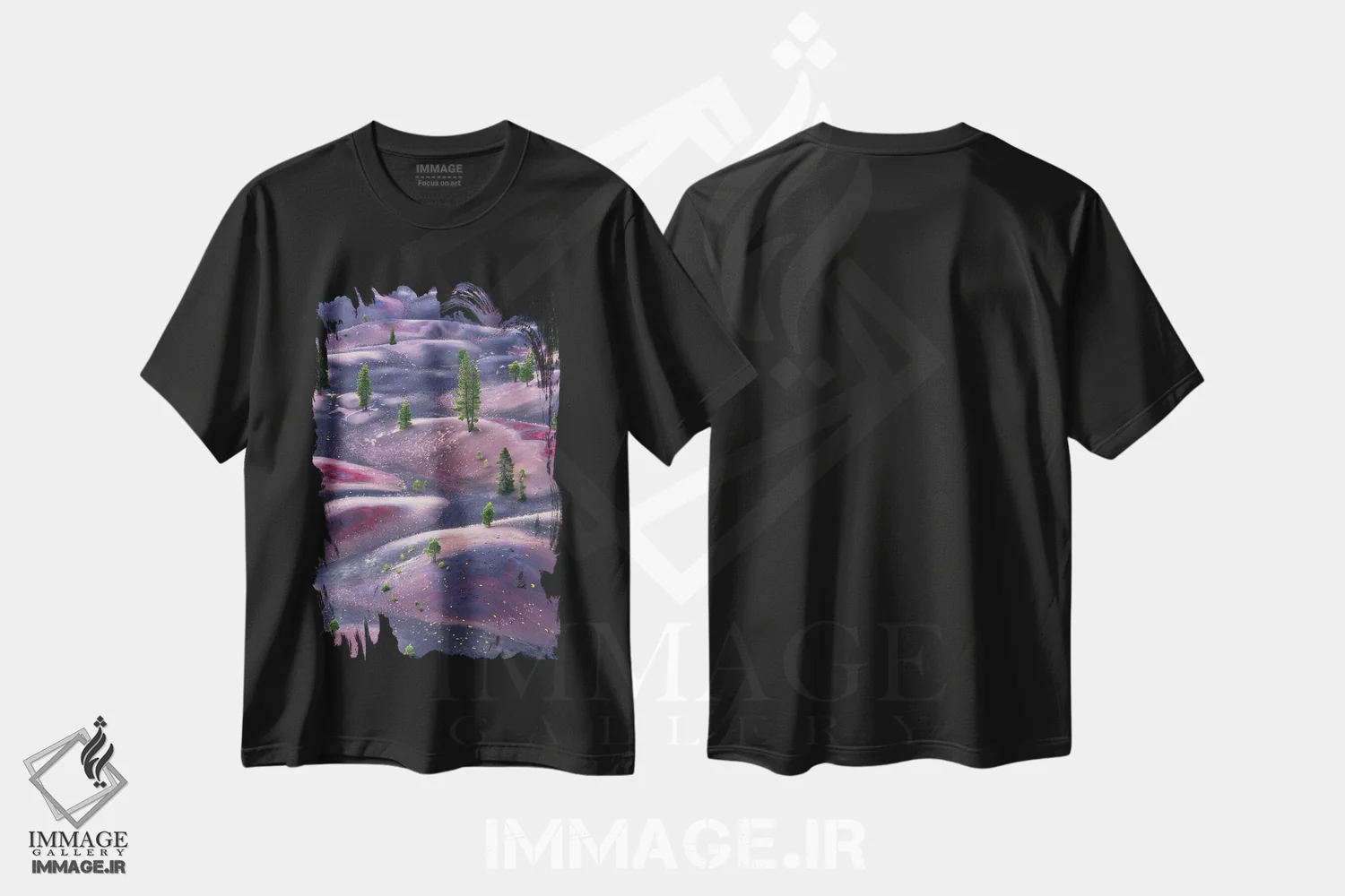 تیشرت مشکی طرح دار سرزمین خاکسترها، عکاسی هوایی اثر داستین لِفور | immage.ir