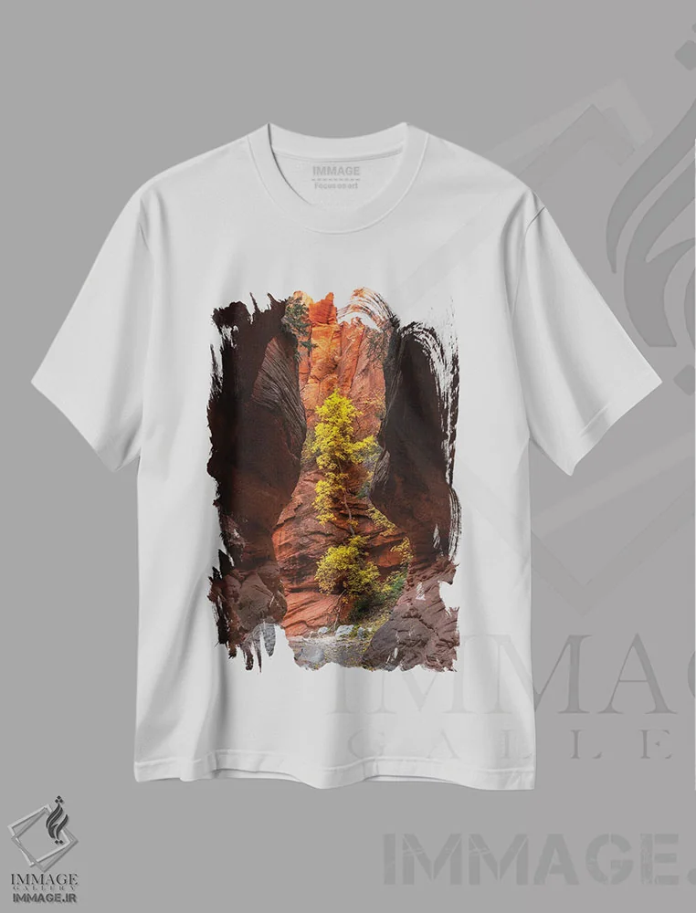 تیشرت سفید طرح دار متمایز، مدیوم اثر داستین لِفور | فروشگاه ایماژ