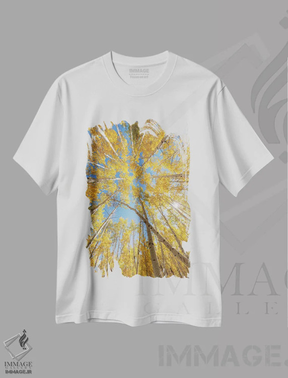 تیشرت سفید طرح دار عبور کرده، مدیوم اثر داستین لِفور | فروشگاه ایماژ