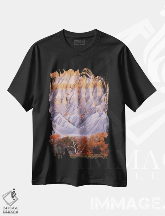 تیشرت مشکی طرح دار اثر حیرت انگیز، مدیوم اثر داستین لِفور | فروشگاه ایماژ