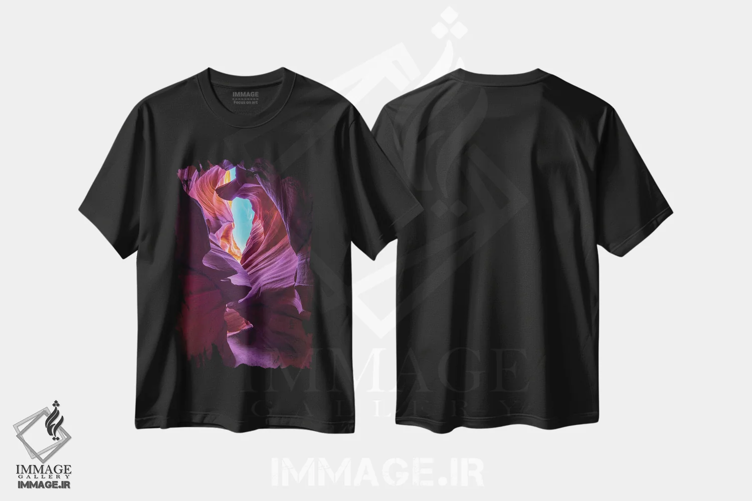 تیشرت مشکی طرح دار پنجره بیابان، مدیوم اثر داستین لِفور | immage.ir