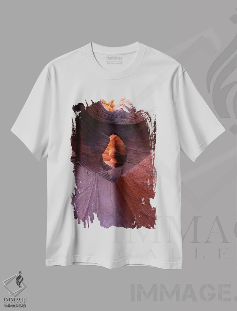 تیشرت سفید طرح دار بطنی، مدیوم اثر داستین لِفور | immage.ir