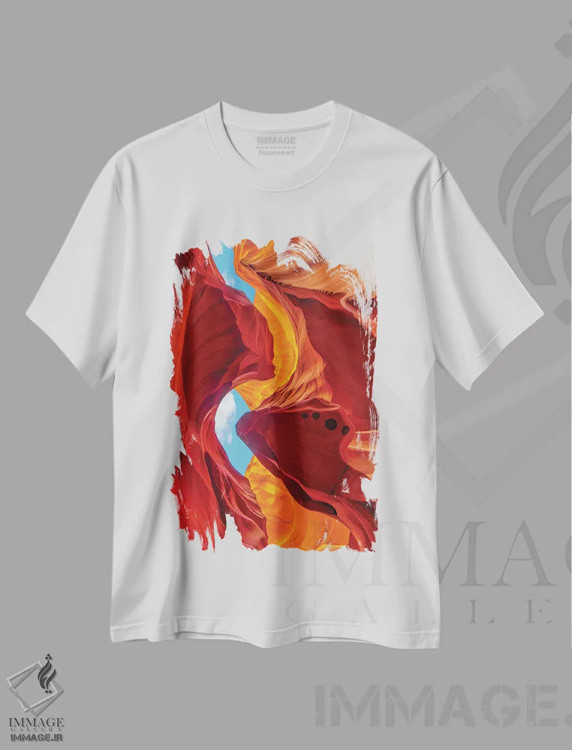 تیشرت سفید طرح دار زیبایی پایدار، مدیوم اثر داستین لِفور | immage.ir