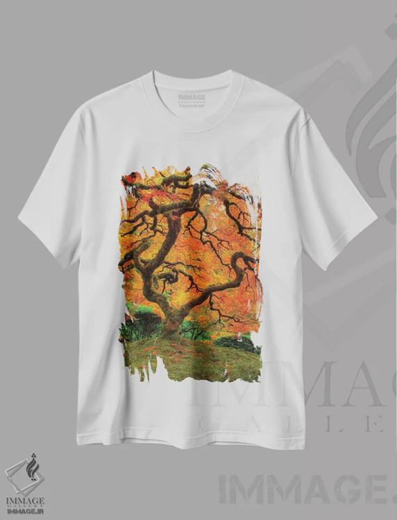 تیشرت سفید طرح دار زیبایی ساختاریافته، مدیوم اثر داستین لِفور | فروشگاه ایماژ