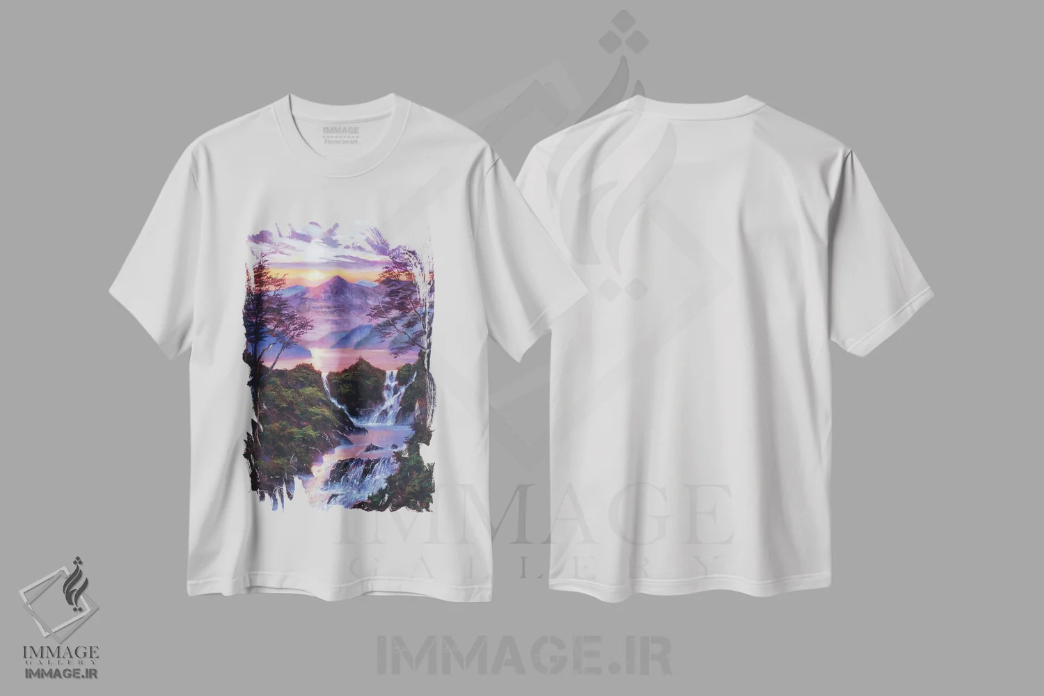 تیشرت سفید طرح دار لحظهٔ آرامش، هنر فاخر معاصر اثر دیوید لوید گلوور | immage.ir