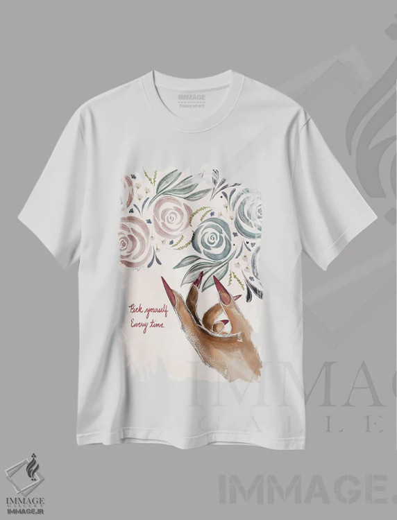 تیشرت سفید طرح دار هر بار، هنر آمریکایی آفریقایی تبار اثر دی لاشه آرتیستری | immage.ir