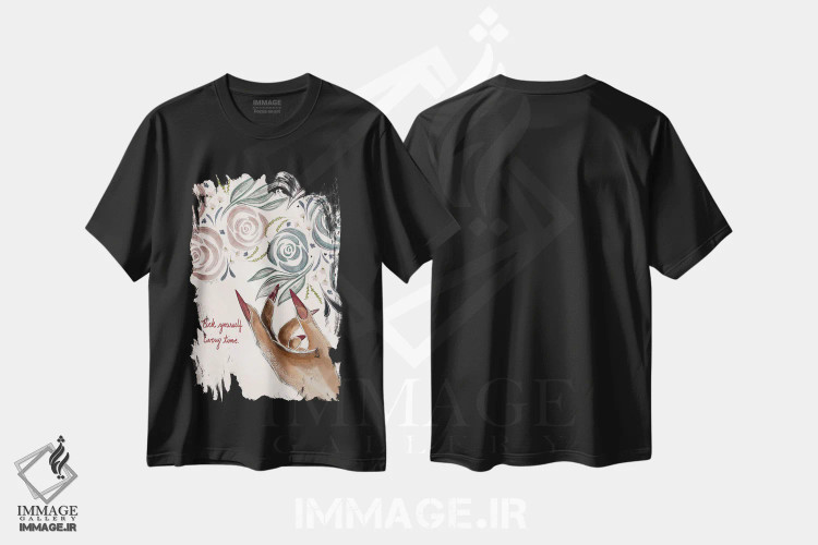 تیشرت مشکی طرح دار هر بار، هنر آمریکایی آفریقایی تبار اثر دی لاشه آرتیستری | فروشگاه ایماژ