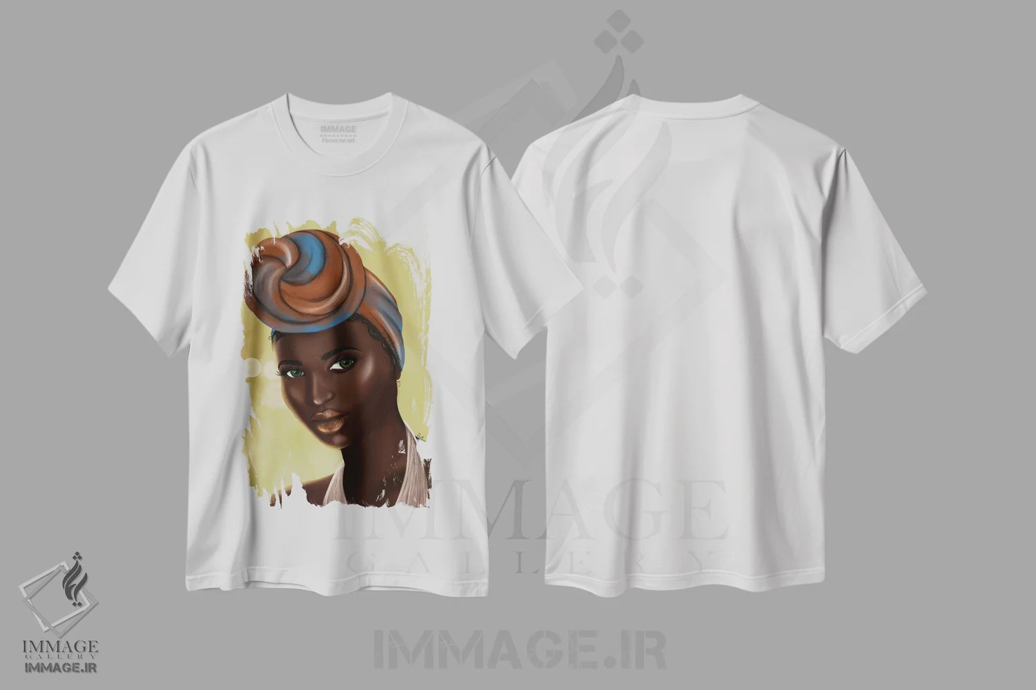 تیشرت سفید طرح دار جادوی دختر سیاه پوست، هنر آمریکایی آفریقایی تبار اثر دی لاشه آرتیستری | فروشگاه ایماژ