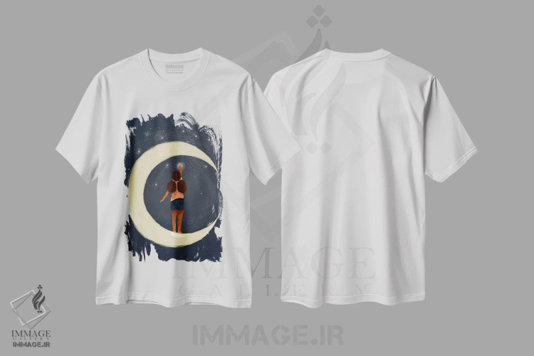 تیشرت سفید طرح دار ستارهٔ بیلی، هنر آمریکایی آفریقایی تبار اثر دی لاشه آرتیستری | immage.ir