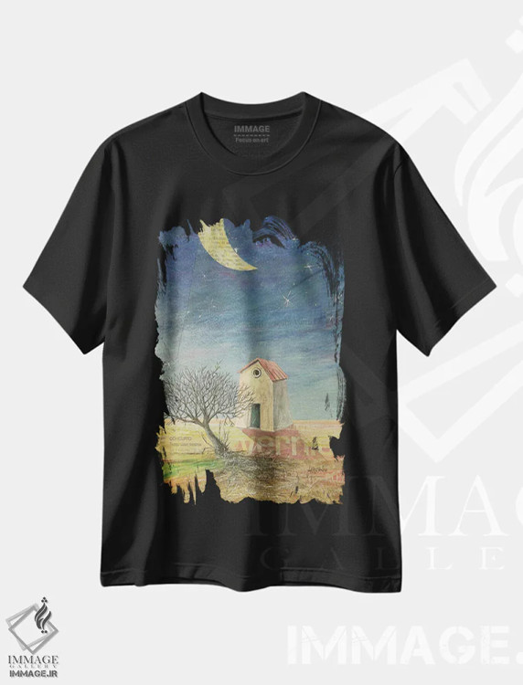 تیشرت مشکی طرح دار بیداری، هنر فاخر معاصر اثر دوناتو لاراتوندا | immage.ir