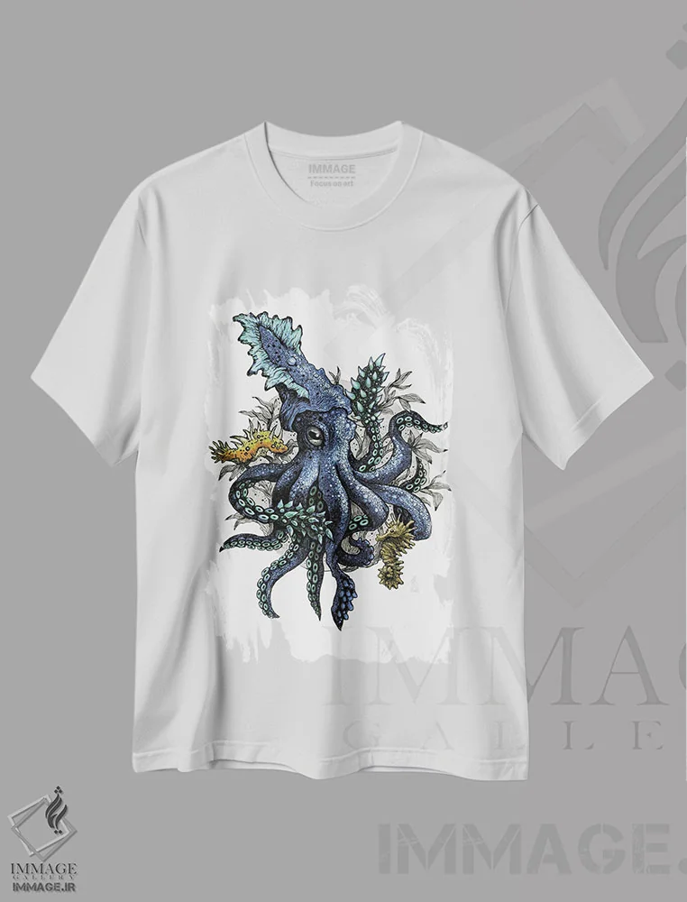 تیشرت سفید طرح دار آقای مهربان، دکوراسیون جایگزین اثر دیانا لوین | immage.ir