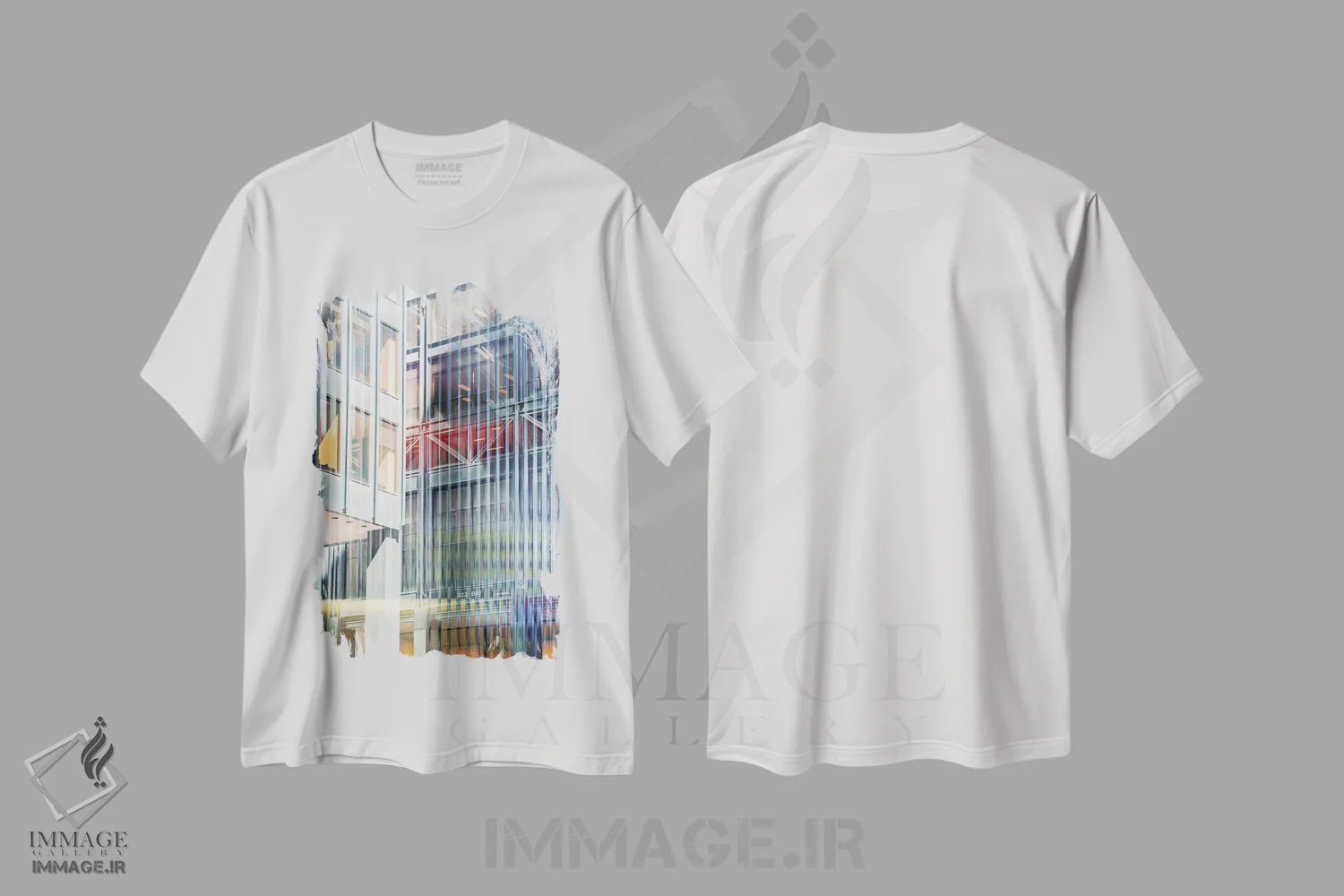 تیشرت سفید طرح دار الگوی پنجره ها شماره ۱۱، مدیوم اثر دانیلو د آلکساندریا | immage.ir