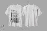 تیشرت سفید طرح دار الگوی پنجره ها شماره ۳۱، عکاسی سیاه و سفید اثر دانیلو د آلکساندریا | فروشگاه ایماژ