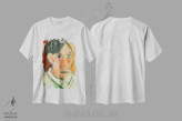 تیشرت سفید طرح دار پیکسل پیکاسو، هنر دیجیتال اثر دانیلو د آلکساندریا | immage.ir