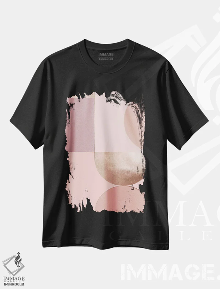 تیشرت مشکی طرح دار دو بخشی رز ب اثر دانیلو د آلکساندریا | immage.ir