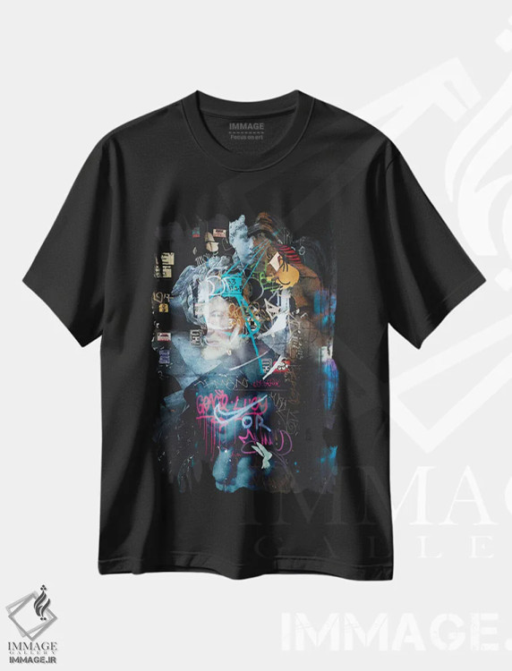 تیشرت مشکی طرح دار هنر خیابانی شماره ۲، هنر دیجیتال اثر دانیلو د آلکساندریا | immage.ir