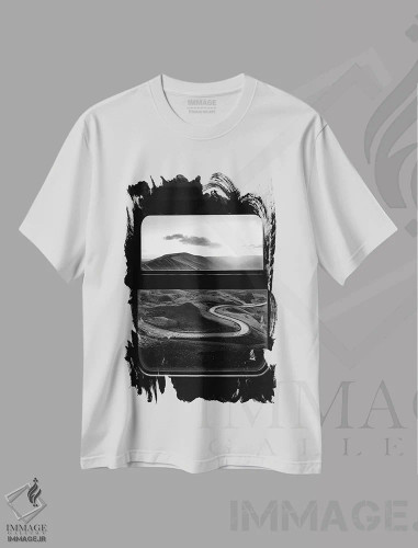 تیشرت سفید طرح دار نمای قطار، هنر دیجیتال اثر دانیلو د آلکساندریا | فروشگاه ایماژ