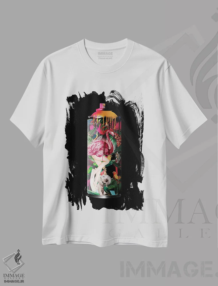 تیشرت سفید طرح دار یادآور مرگ | اسپری، هنر خیابانی اثر دانیلو د آلکساندریا | immage.ir