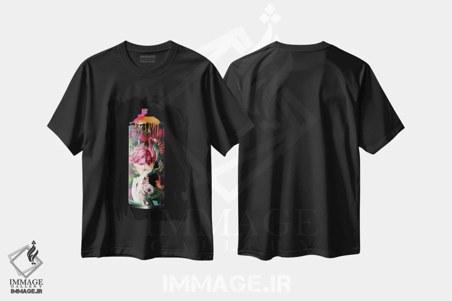 تیشرت مشکی طرح دار یادآور مرگ | اسپری، هنر خیابانی اثر دانیلو د آلکساندریا | فروشگاه ایماژ