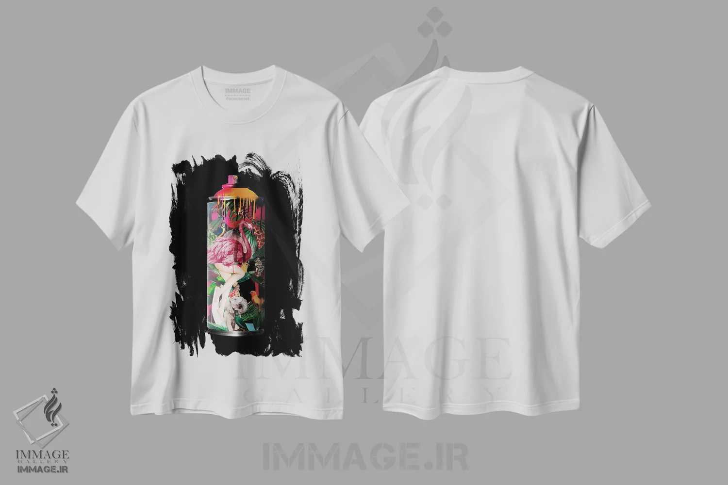 تیشرت سفید طرح دار یادآور مرگ | اسپری، هنر خیابانی اثر دانیلو د آلکساندریا | immage.ir