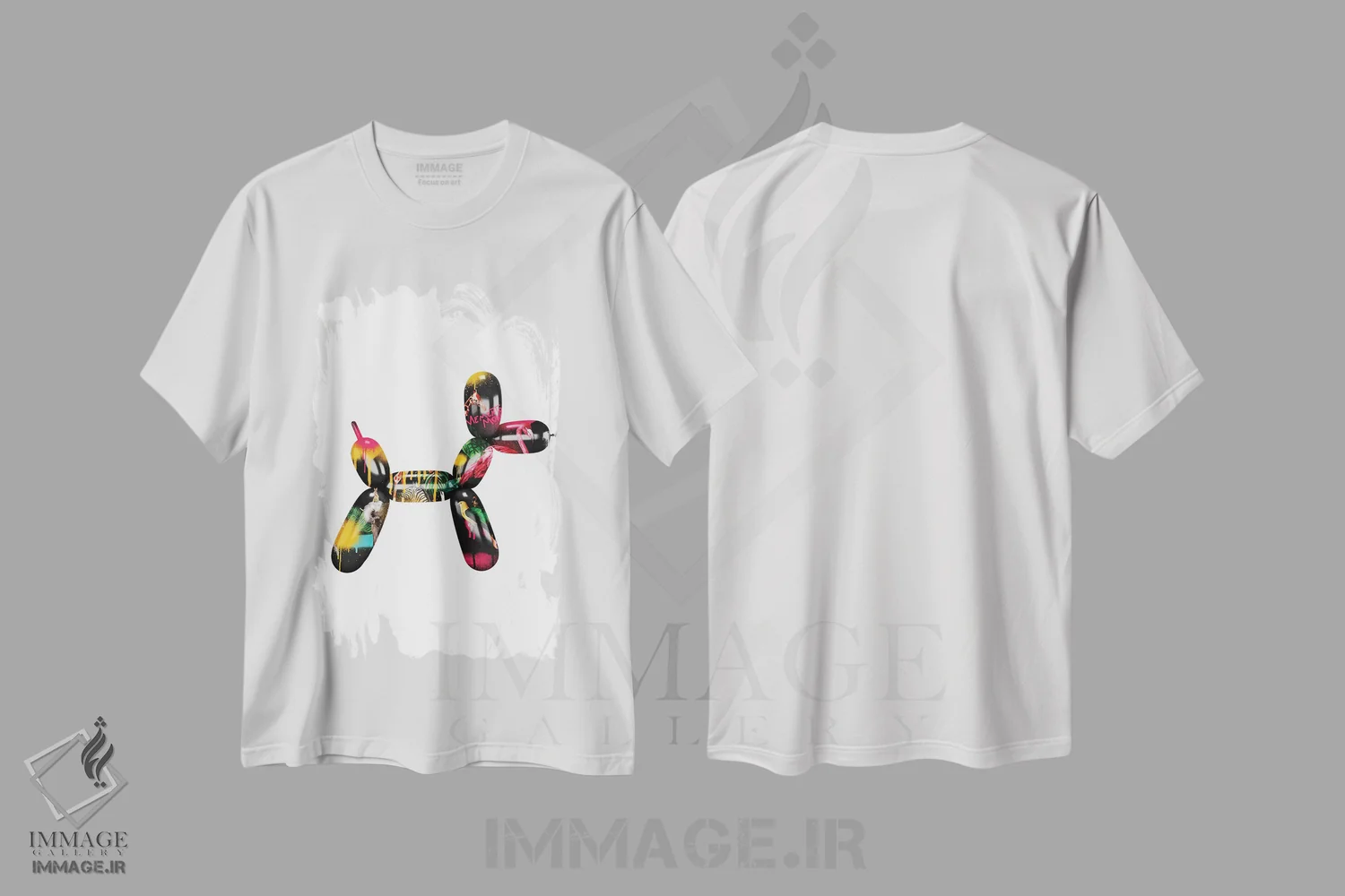 تیشرت سفید طرح دار یادآوری مرگ | سگ، هنر خیابانی اثر دانیلو د آلکساندریا | immage.ir