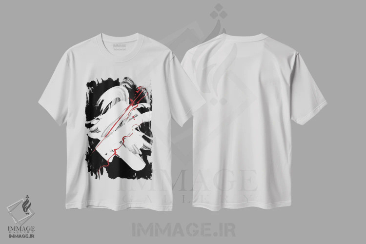 تیشرت سفید طرح دار قرمز | مرکب III اثر دانیلو د آلکساندریا | فروشگاه ایماژ