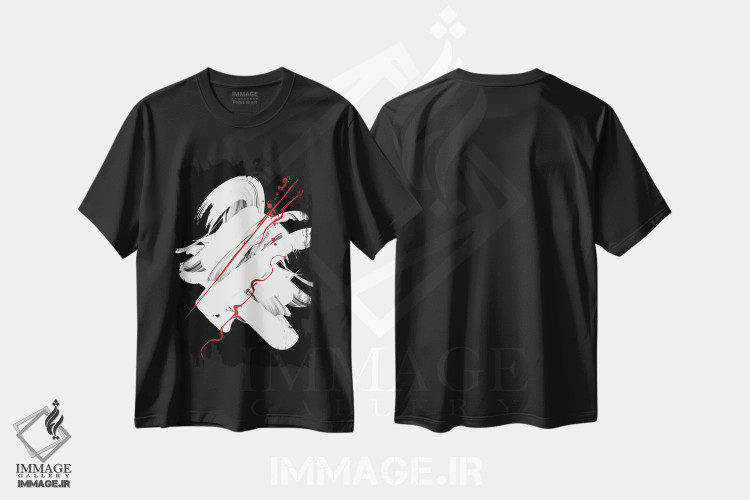 تیشرت مشکی طرح دار قرمز | مرکب III اثر دانیلو د آلکساندریا | immage.ir