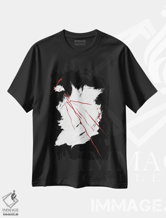 تیشرت مشکی طرح دار قرمز | مرکب IV اثر دانیلو د آلکساندریا | immage.ir