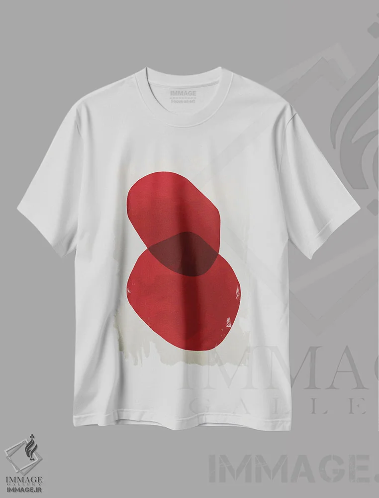 تیشرت سفید طرح دار قرمز | جئو I اثر دانیلو د آلکساندریا | فروشگاه ایماژ