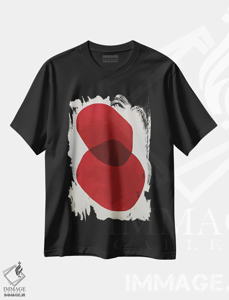 تیشرت مشکی طرح دار قرمز | جئو I اثر دانیلو د آلکساندریا | immage.ir