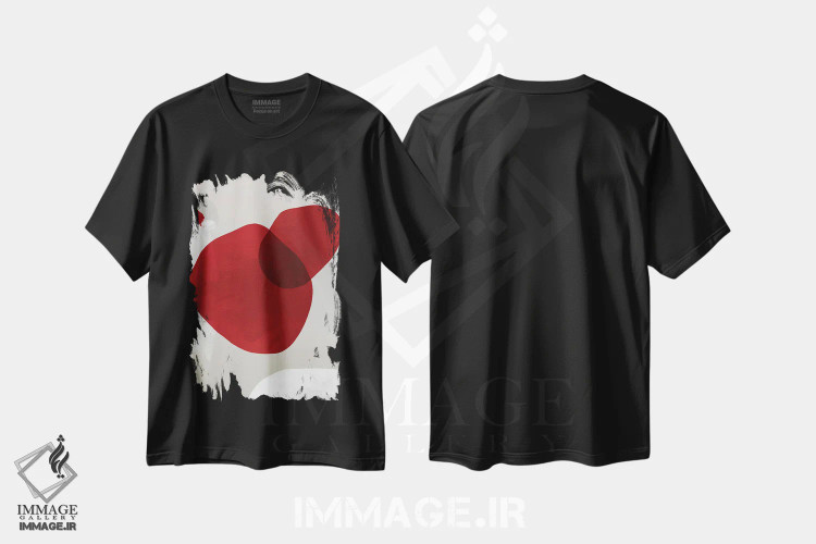 تیشرت مشکی طرح دار قرمز | جئو II اثر دانیلو د آلکساندریا | فروشگاه ایماژ