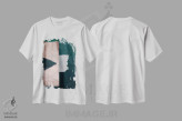 تیشرت سفید طرح دار دیپتیک قلم مو سبز B اثر دانیلو د آلکساندریا | immage.ir