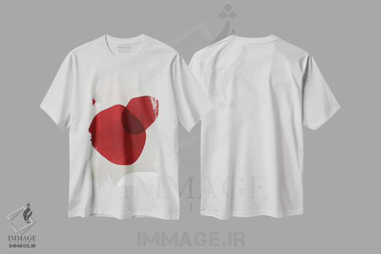 تیشرت سفید طرح دار قرمز | جئو II اثر دانیلو د آلکساندریا | immage.ir