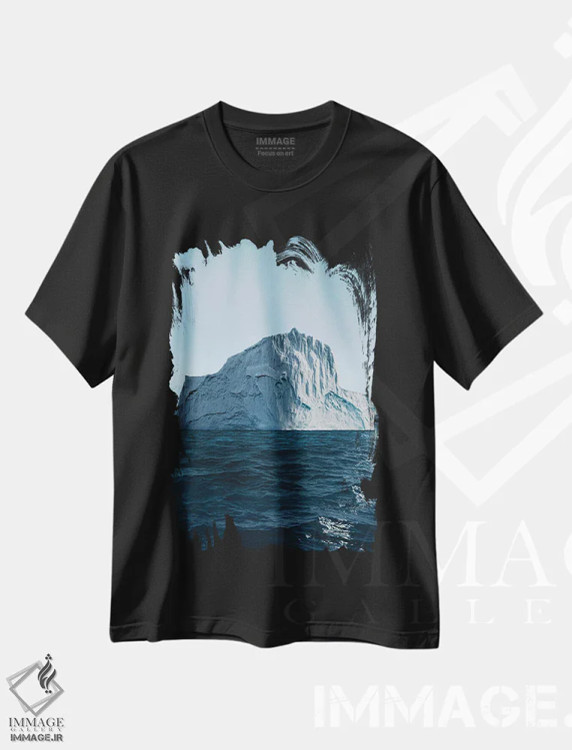 تیشرت مشکی طرح دار کوه یخ | عکس I، مدیوم اثر دانیلو د آلکساندریا | immage.ir