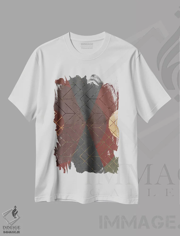 تیشرت سفید طرح دار رویای تراکوتا VI، آبستره اثر دانیلو د آلکساندریا | immage.ir