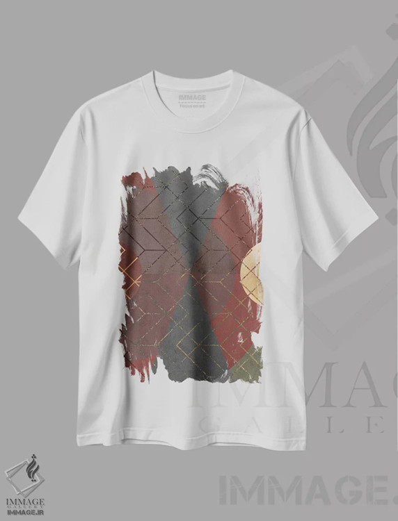 تیشرت سفید طرح دار رویای تراکوتا VI، آبستره اثر دانیلو د آلکساندریا | immage.ir
