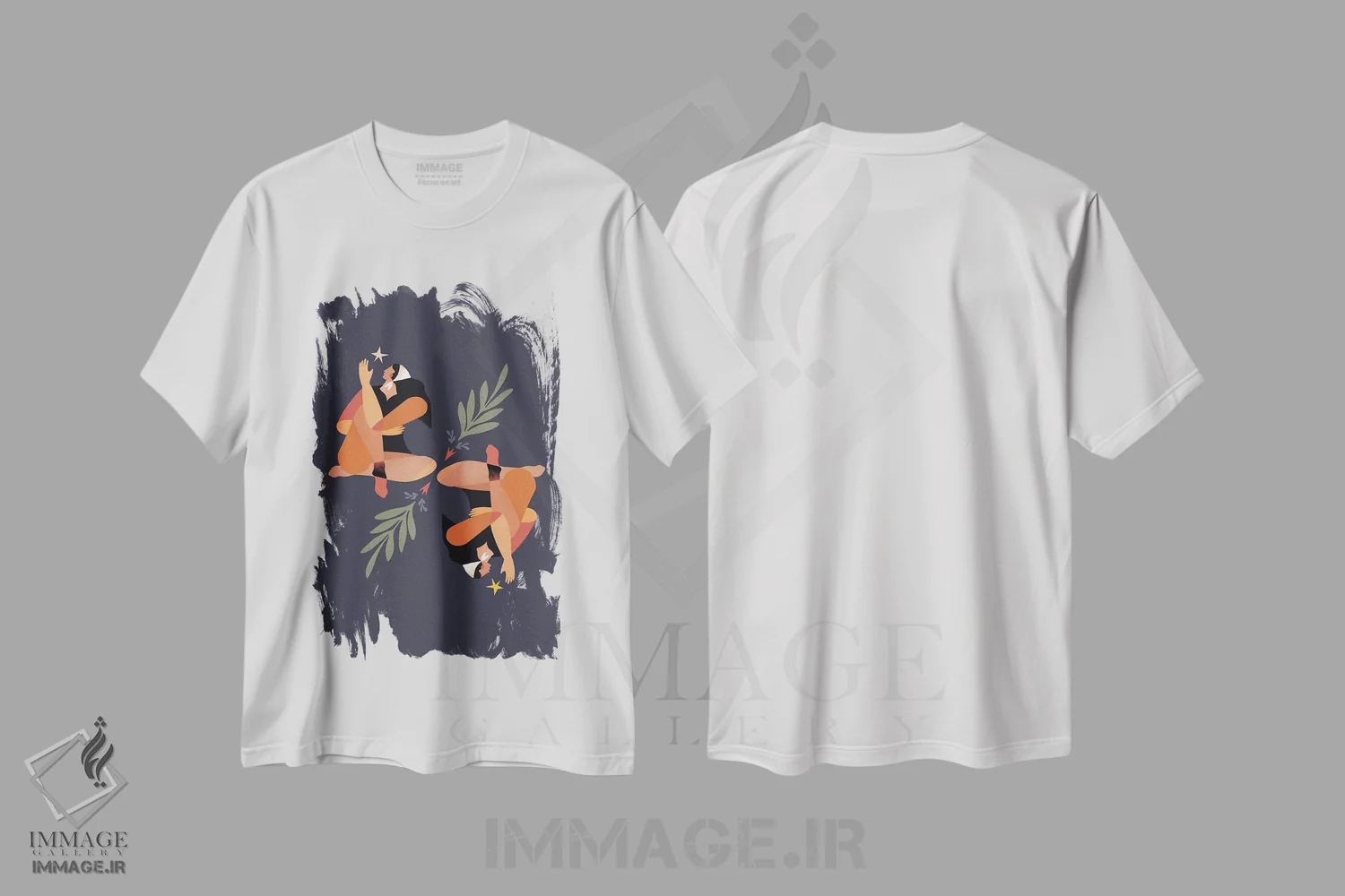 تیشرت سفید طرح دار زنِ فلت I، هنر دیجیتال اثر دانیلو د آلکساندریا | فروشگاه ایماژ