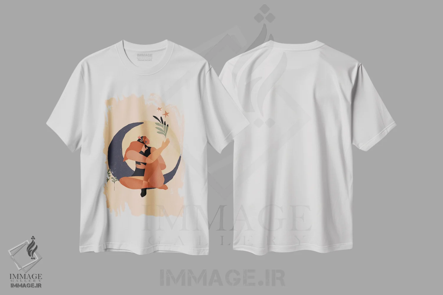 تیشرت سفید طرح دار زنِ فلت II، هنر دیجیتال اثر دانیلو د آلکساندریا | immage.ir