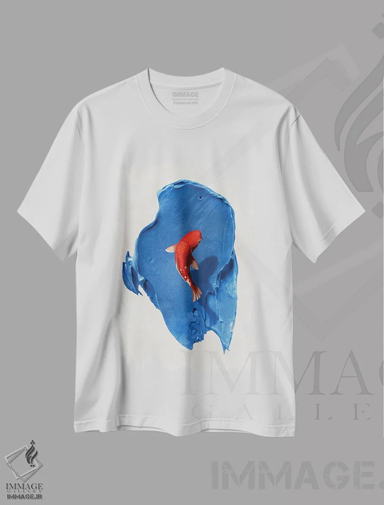 تیشرت سفید طرح دار رویای آبی IV، مدیوم اثر دانیلو د آلکساندریا | immage.ir