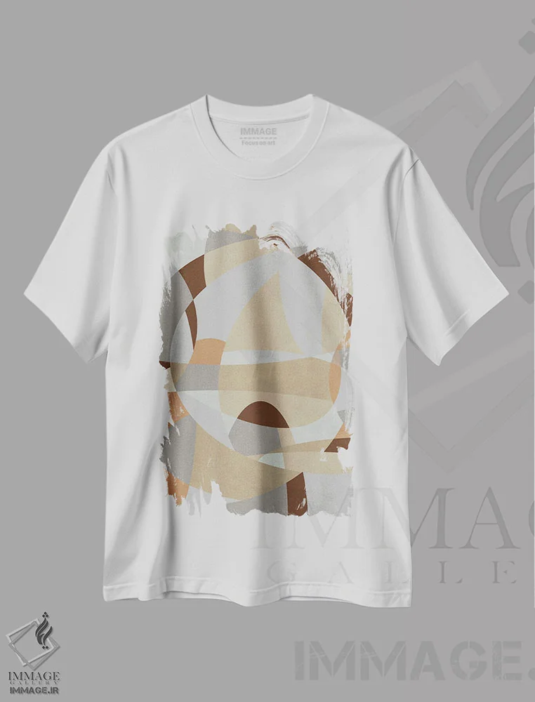 تیشرت سفید طرح دار استتار I اثر دانیلو د آلکساندریا | فروشگاه ایماژ