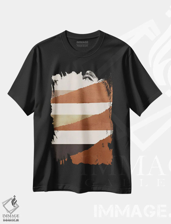 تیشرت مشکی طرح دار کوه انتزاعی I، آبستره اثر دانیلو د آلکساندریا | immage.ir