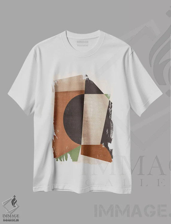 تیشرت سفید طرح دار کوه انتزاعی II، آبستره اثر دانیلو د آلکساندریا | immage.ir