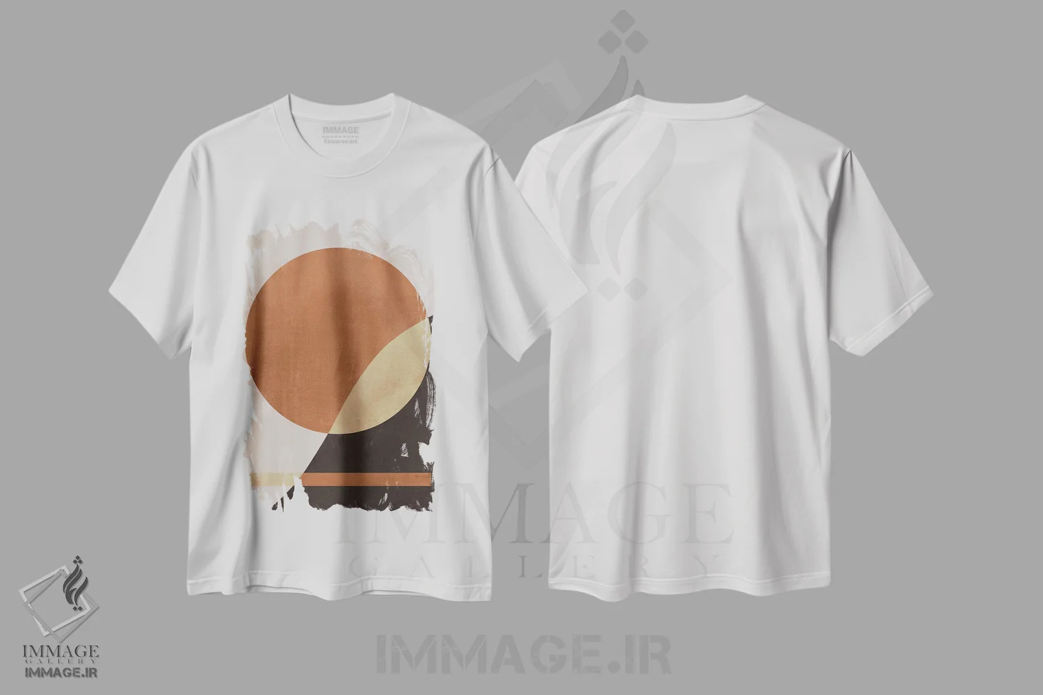 تیشرت سفید طرح دار کوه انتزاعی V، آبستره اثر دانیلو د آلکساندریا | immage.ir