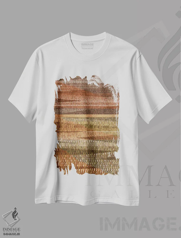 تیشرت سفید طرح دار کوه انتزاعی IX اثر دانیلو د آلکساندریا | immage.ir