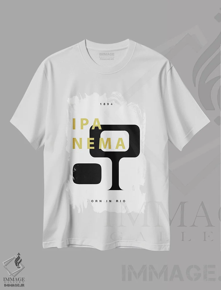 تیشرت سفید طرح دار ریو، برزیل I، تزئینی اثر دانیلو د آلکساندریا | immage.ir