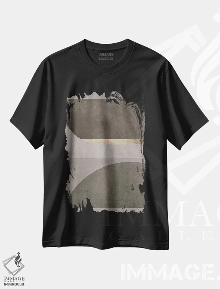 تیشرت مشکی طرح دار خاکستری ناردو I اثر دانیلو د آلکساندریا | immage.ir