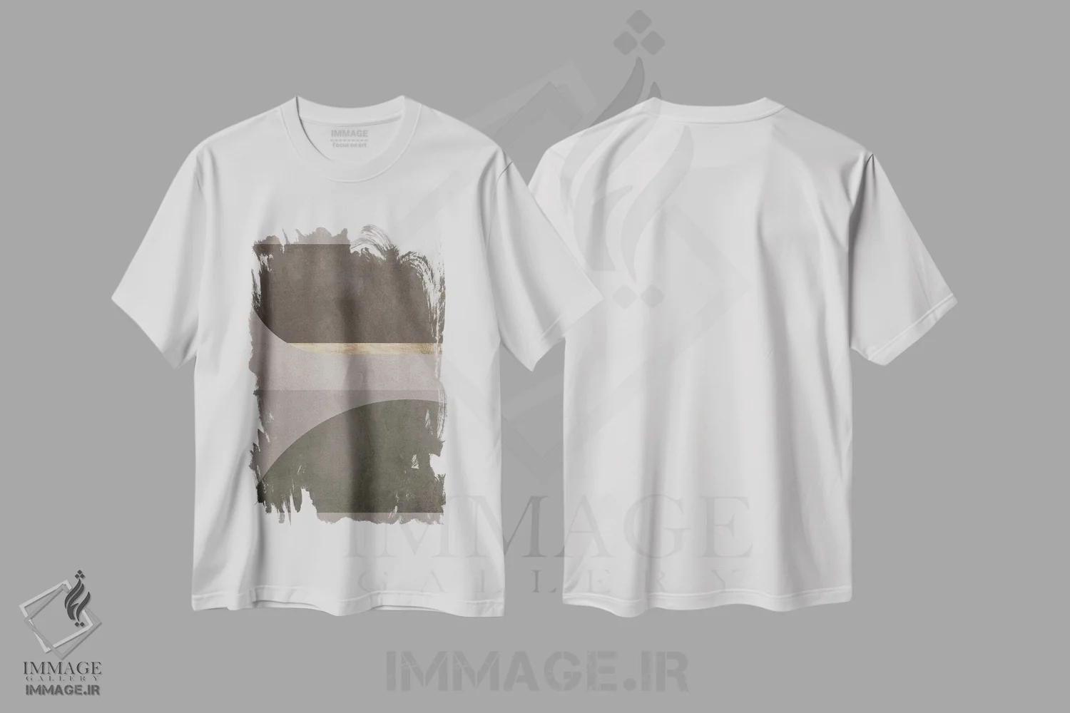 تیشرت سفید طرح دار خاکستری ناردو I اثر دانیلو د آلکساندریا | فروشگاه ایماژ